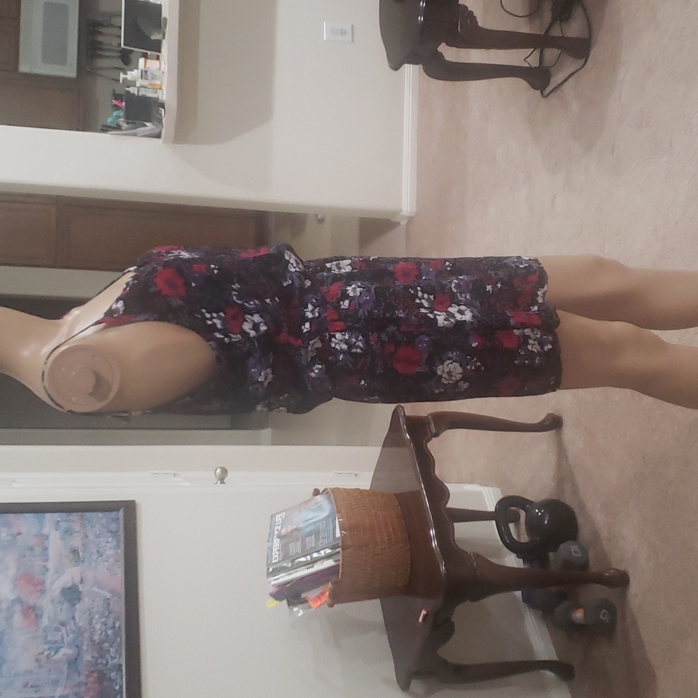 HYPE l artsy floral display flowy spaghettistrap romper double keyhole airy - Picture 6 of 8